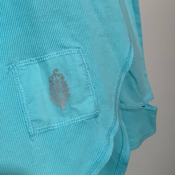 FP MOVEMENT Simply Layer Long Sleeve Open Back Oversized Top Blue Glow - Picture 10 of 14